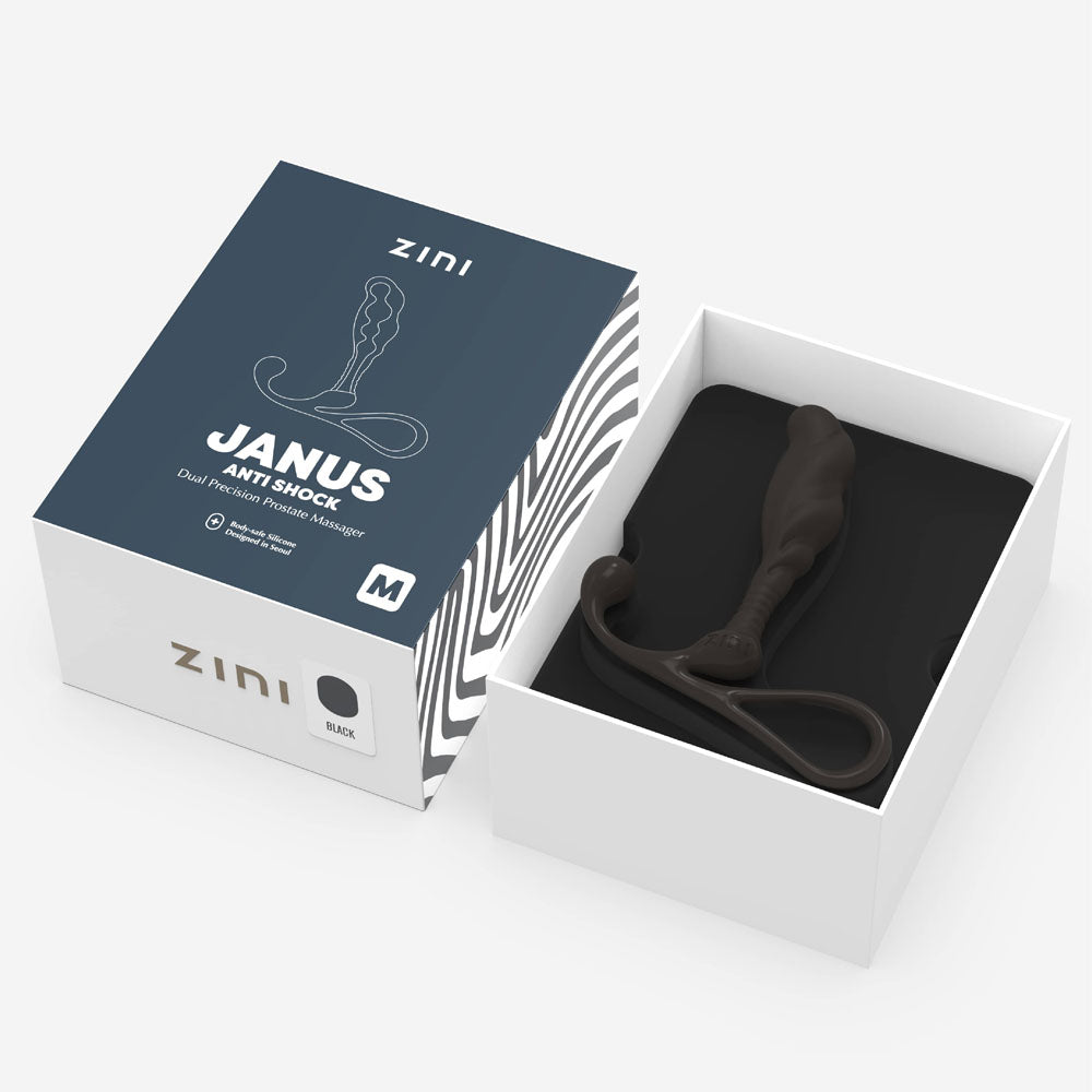 Zini Janus Anti Shock - Medium - Black Medium Prostate Massager-ZA502