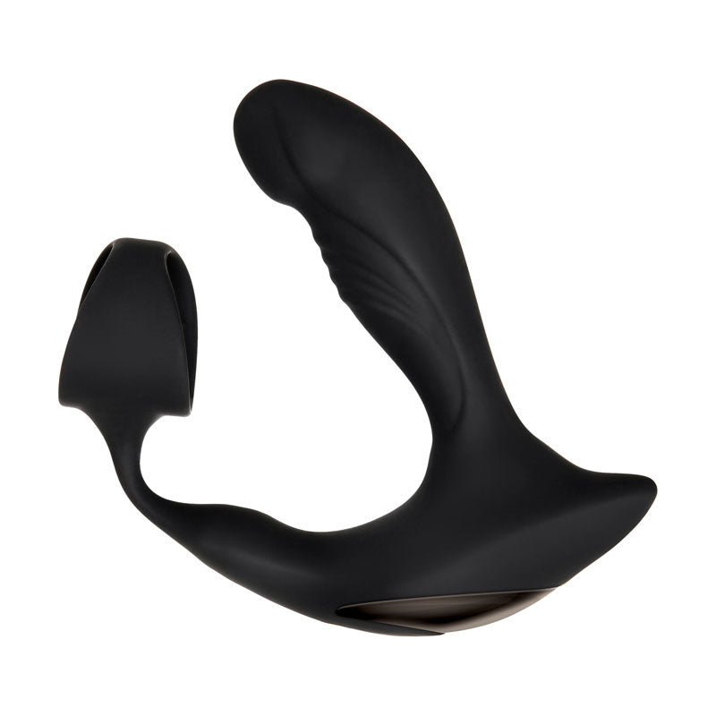 Zero Tolerance Strapped & Tapped - Black USB Rechargeable Heating Anal Plug with Cock Ring-ZE-AP-6290-2