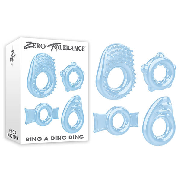 Zero Tolerance Ring A Ding Ding - Clear Cock Rings - Set of 4-ZE-CR-4395-2