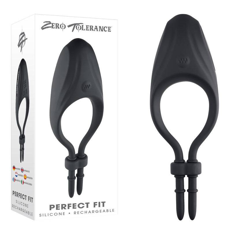 Zero Tolerance PERFECT FIT - Black USB Rechargeable Vibrating Lasso Cock Ring-ZE-RS-2680-2