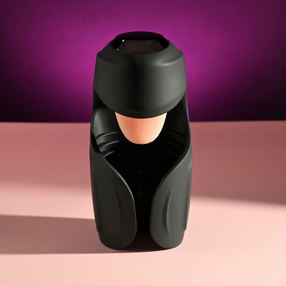 Zero Tolerance LICK THE TIP - Black USB Rechargeable Vibrating & Flicking Masturbator-ZE-RS-4134-2