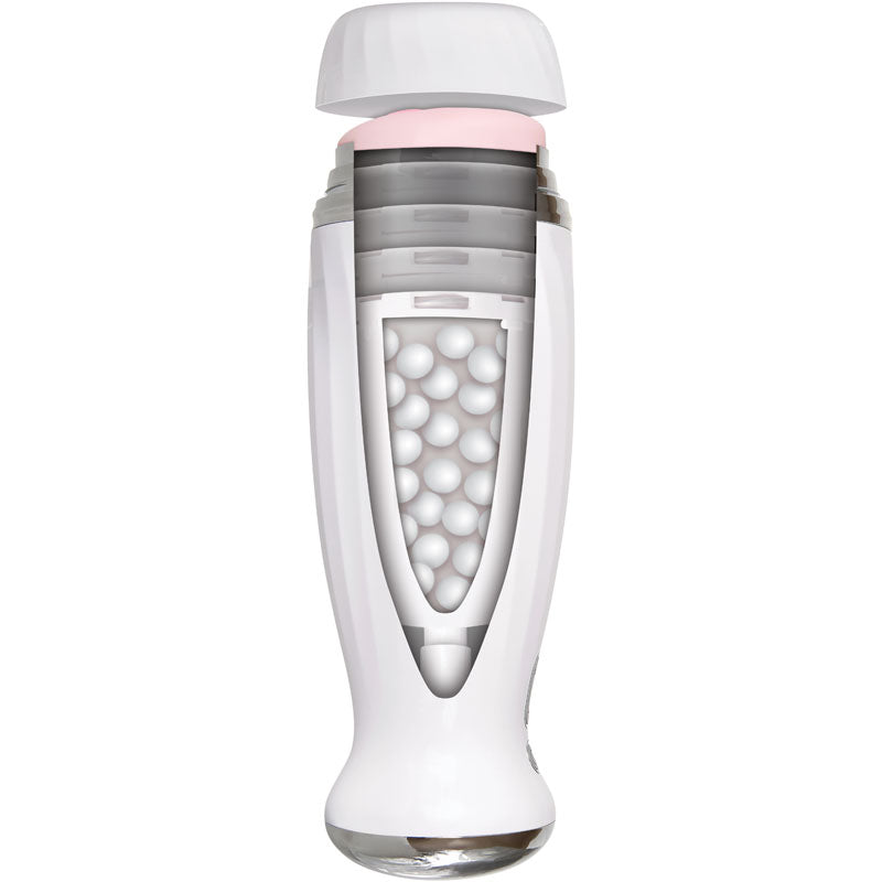 Zero Tolerance The Thrusting Stroker - White USB Rechargeable Thrusting Masturbator-ZE-RS-5583-2