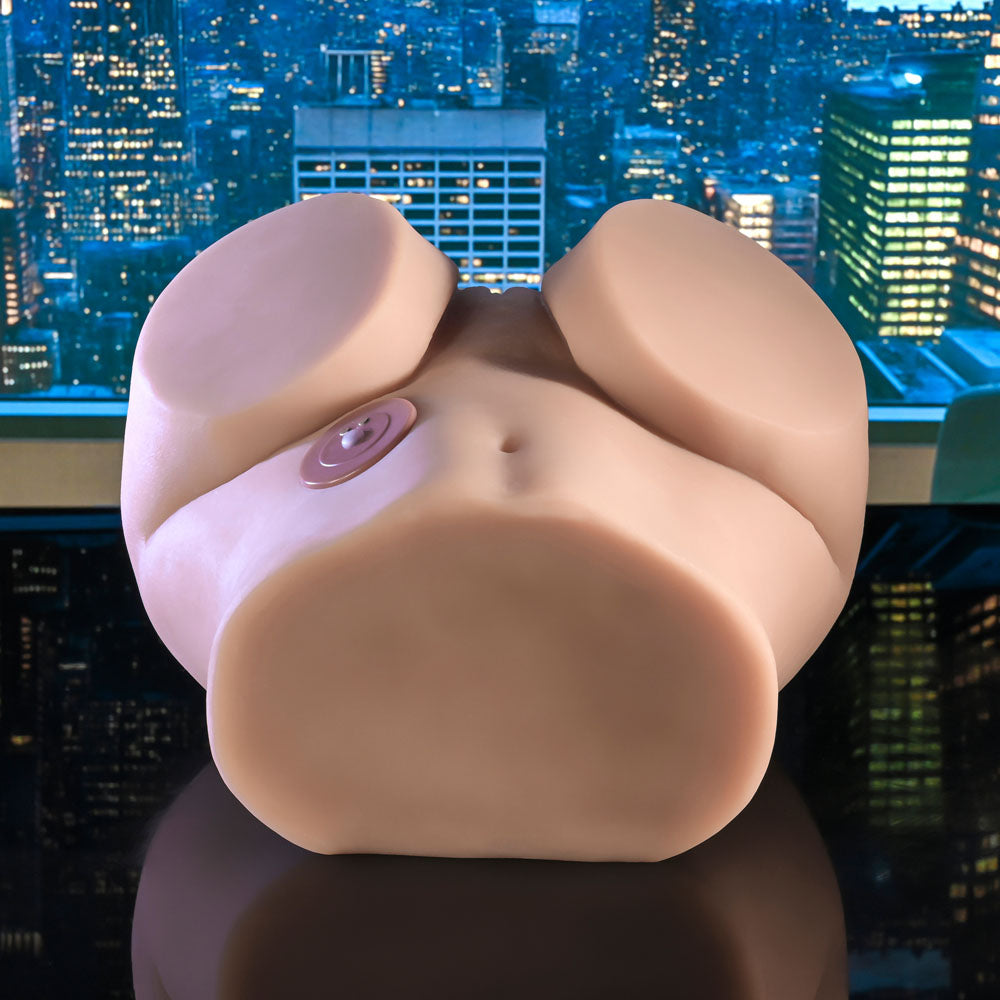 Zero Tolerance LETS GET READY TO RUMBLE - Flesh USB Rechargeable Vibrating Doggy Style Torso Ma