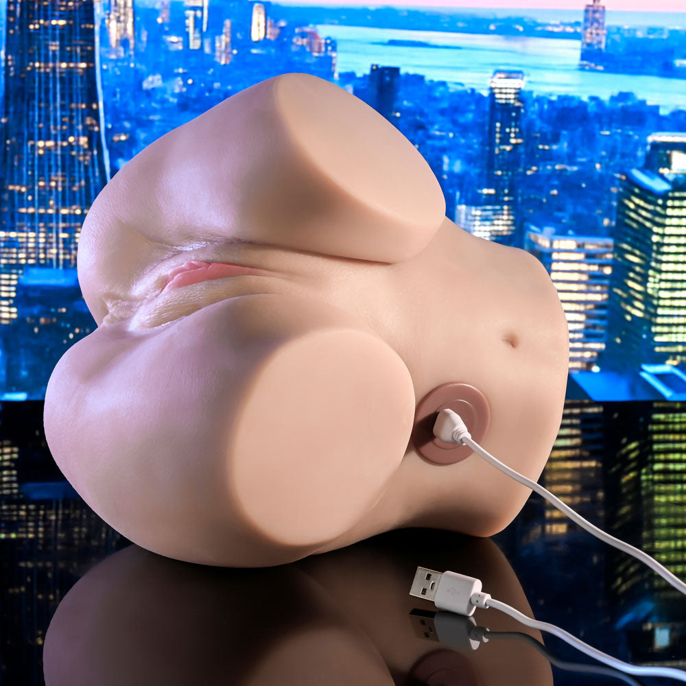 Zero Tolerance LETS GET READY TO RUMBLE - Flesh USB Rechargeable Vibrating Doggy Style Torso Ma