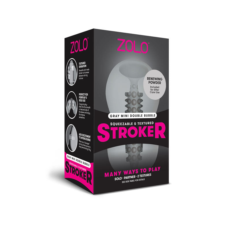 Zolo Grey Mini Double Bubble Stroker - Grey Stroker Sleeve-ZO-6025