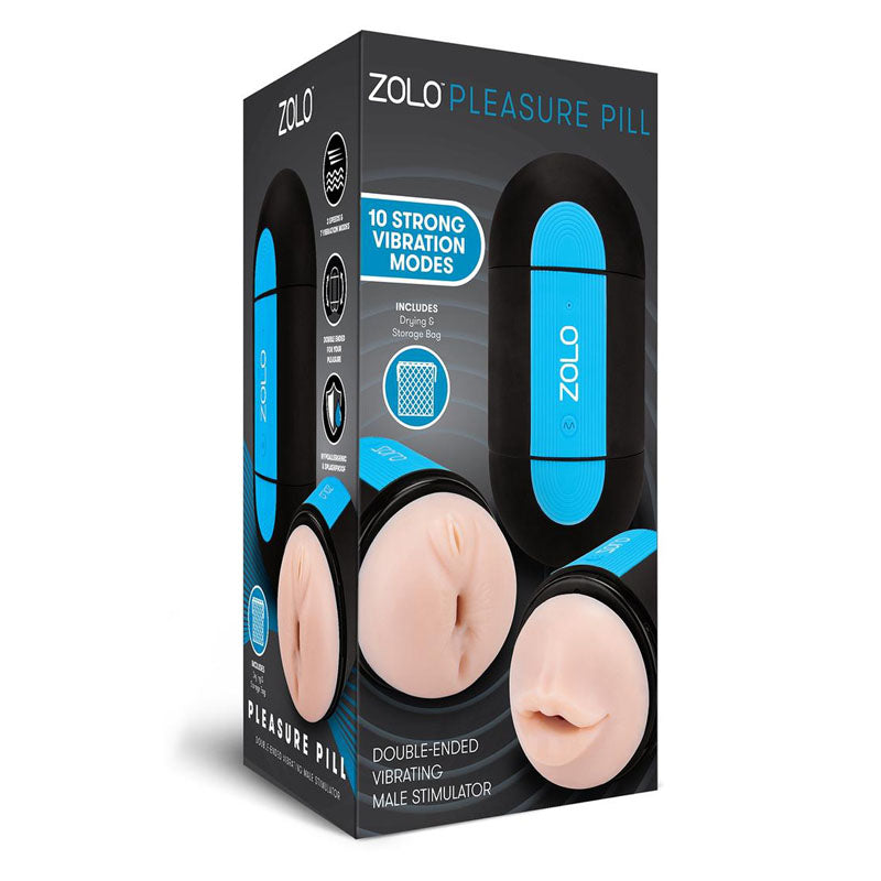 Zolo Pleasure Pill - Double Ended USB Rechargeable Stroker-ZO-6040