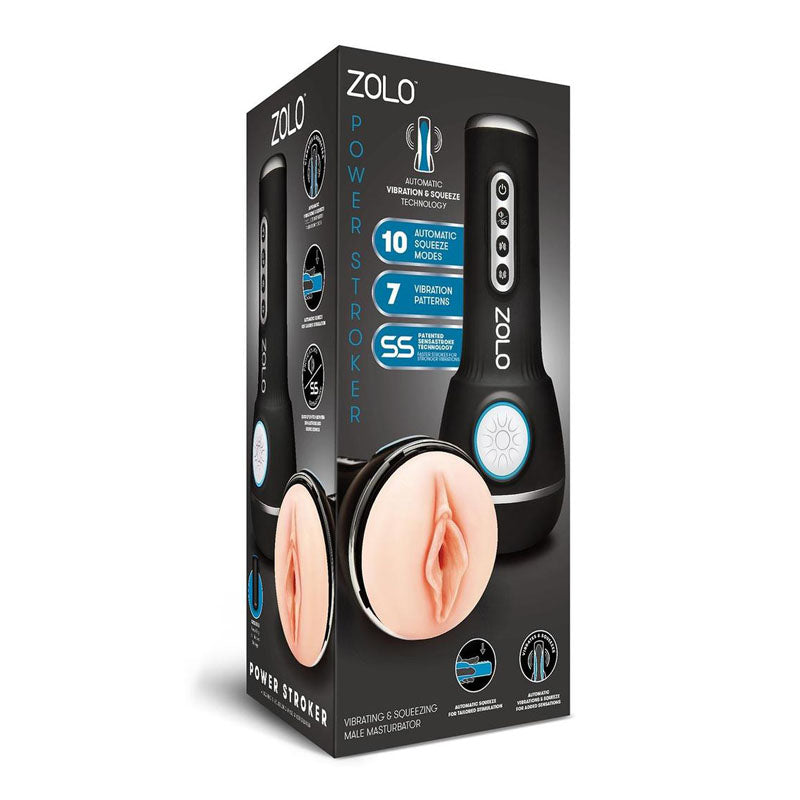 Zolo Power Stroker - Flesh USB Rechargeable Powered Masturbator-ZO-6055