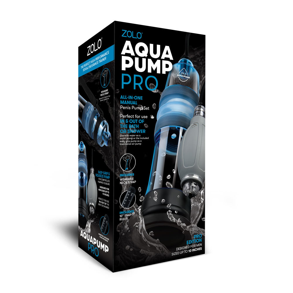 Zolo Aquapump Pro - Blue Water Penis Pump-ZO-6065