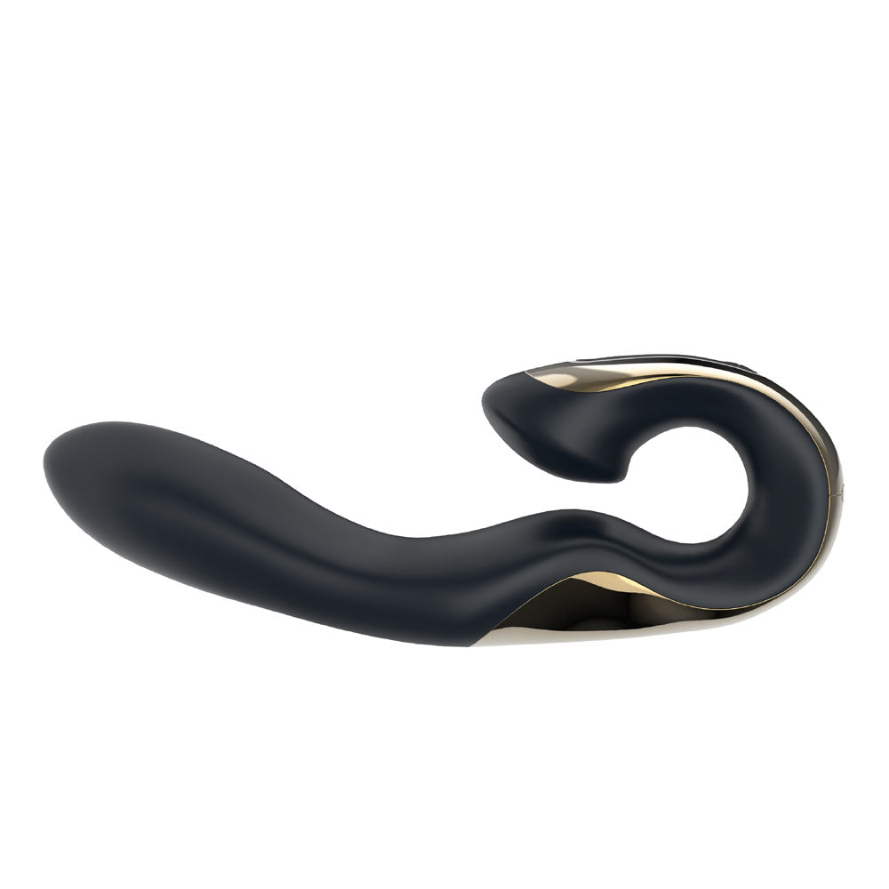 Zini Roae Special Edition - Black/Gold - Black/Gold 19.5 cm USB Rechargeable Vibrator-ZV011