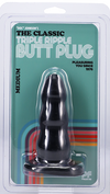 Triple Ripple Butt Plug - Medium (Black)