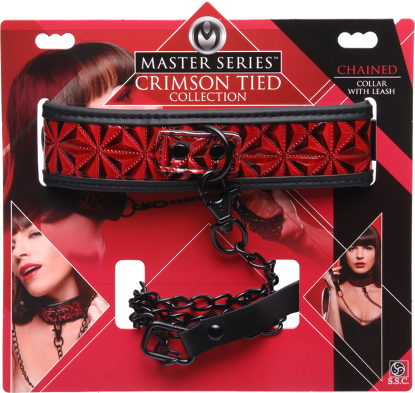 Crimson Tied Collar With Leash