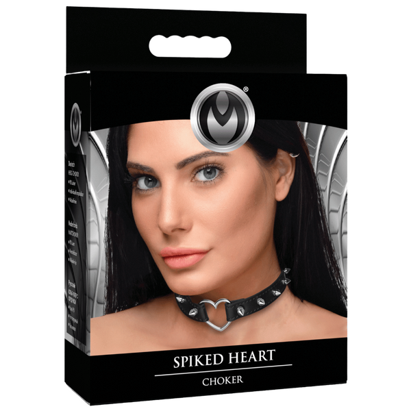 Spiked Heart Choker (Black)