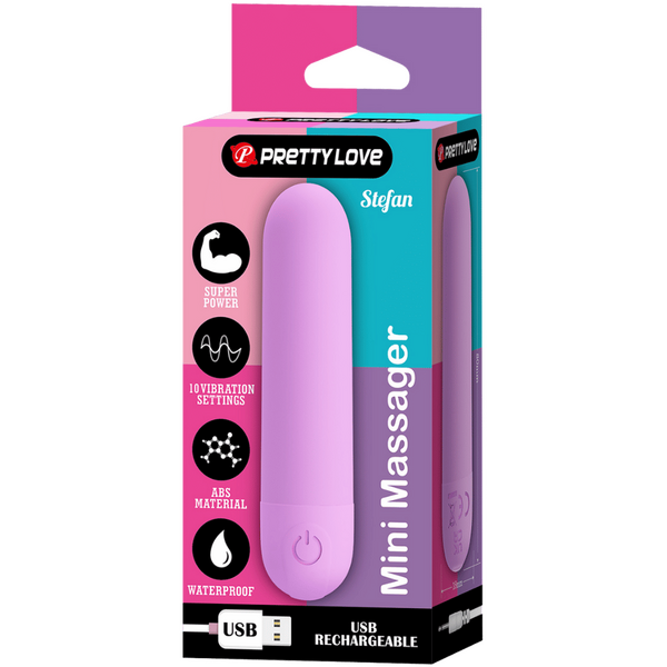 Stefan - Rechargeable Mini Massager (Purple)-BI-300085