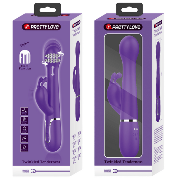 Dejon - 3in1 Multi-function Vibrator (Dark Purple)