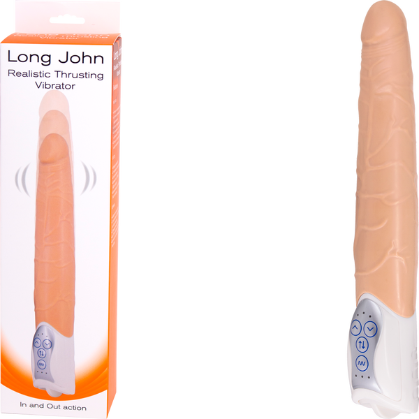 Long John Realistic Thrusting Vibrator (Flesh)