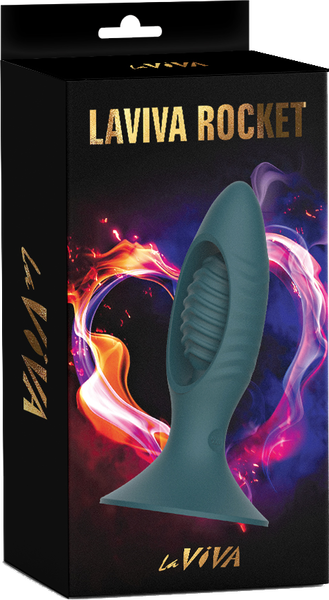 Rocket Butt Plug With Remote Control (Teal)