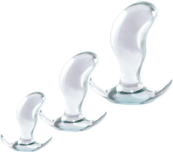 3 In 1 Anal Plug Kit Set (Clear)