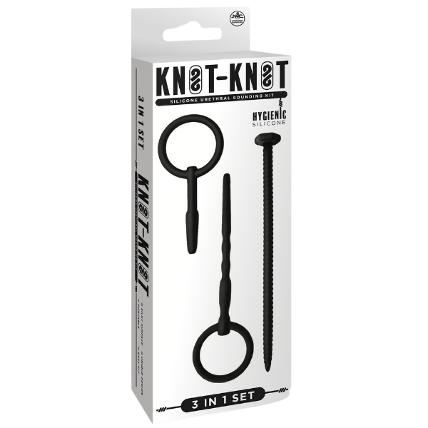 Silicone Urethal Sounding Kit - Screw (Black)