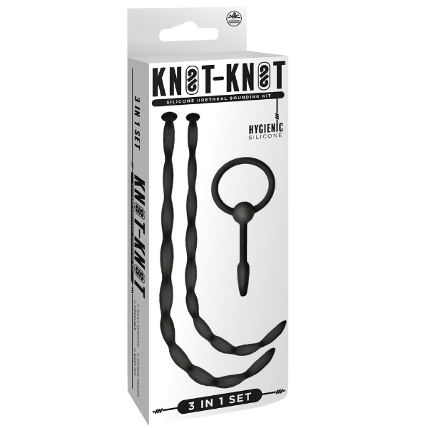 Silicone Urethal Sounding Kit - Twist (Black)