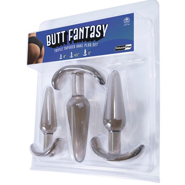 Butt Fantasy - Triple Tapered Anal Plug Set (Smoke)