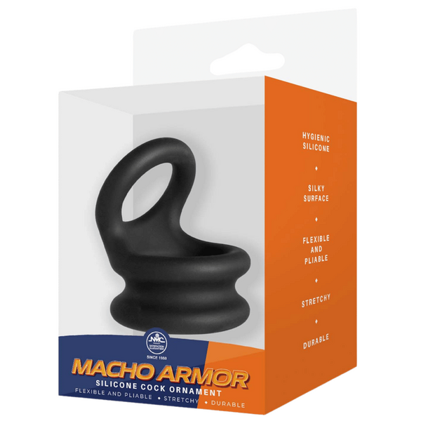 Silicone Cock Ornament - Large (Black)