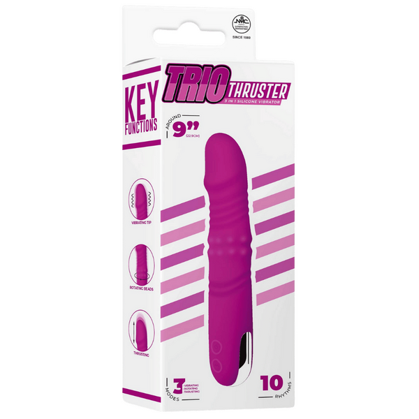 3 in 1 Silicone Vibrator (Purple)