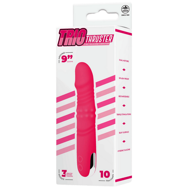 3 in 1 Silicone Vibrator (Pink)