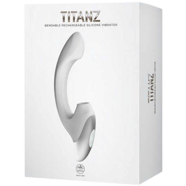 Thumping Rechargeable Silicone Vibrator (White)