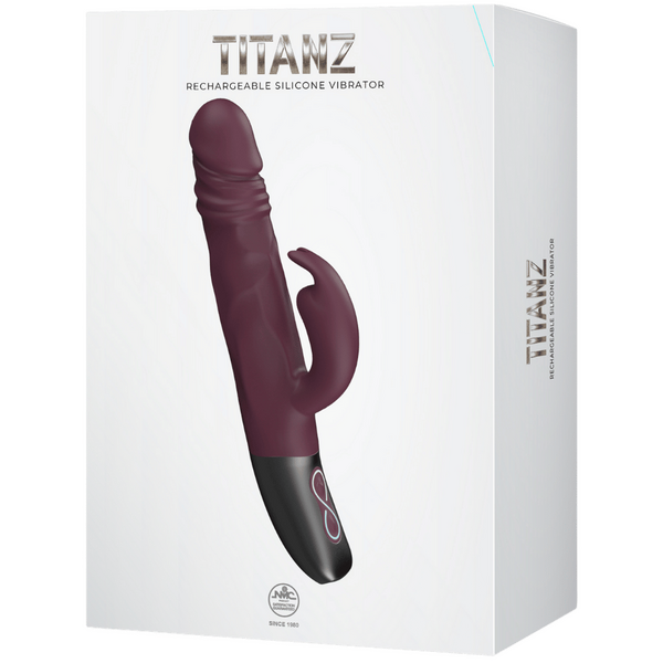 Rotating Rabbit Rechargeable Silicone Vibrator (Rubine Red)