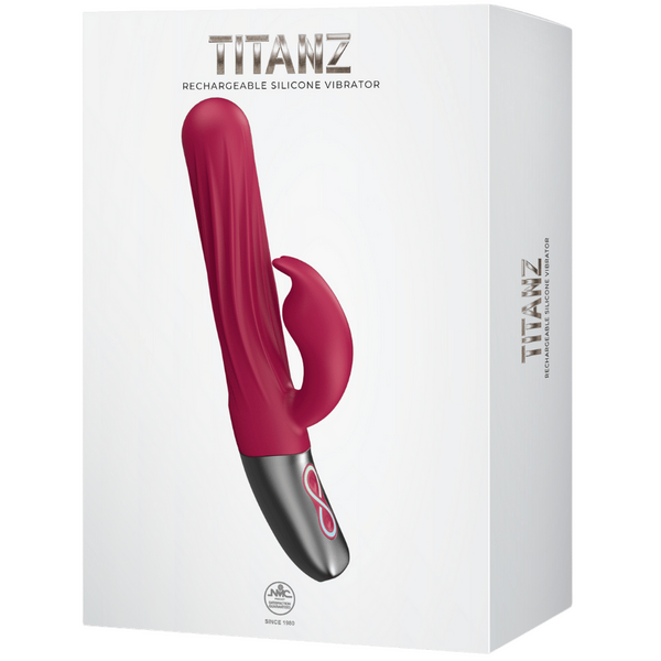 Thrusting Rabbit Rechargeable Silicone Vibrator (Pink)