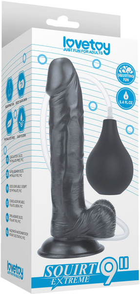 9&#039;&#039; Squirt Extreme Dildo (Black)