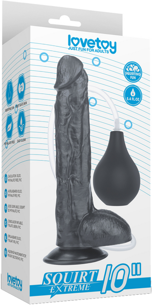 10 Squirt Extreme Dildo (Black)