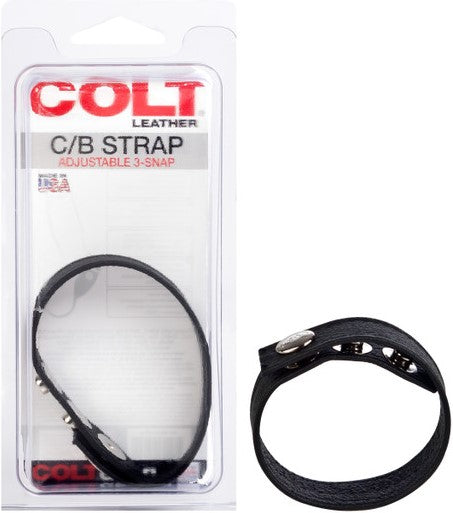 Leather C/B Strap Adjustable 3-Snap