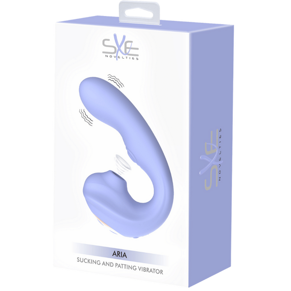 Aria - Sucking & Patting Vibrator (Blue)-SXE-0661