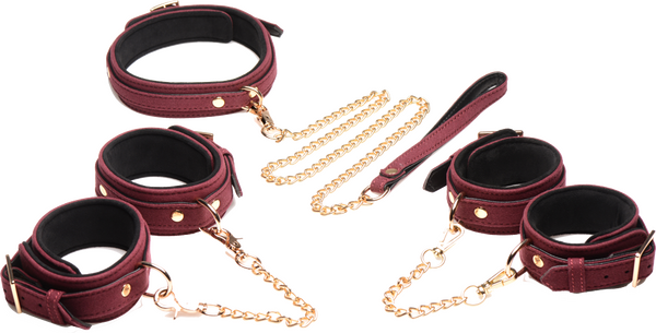 6 Piece Velvet Bondage Set