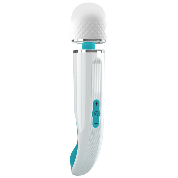 Charming Massage Wand 9.4" (Blue/White)-BI-014848-3