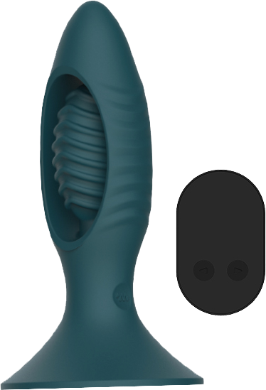 Rocket Butt Plug With Remote Control (Teal)