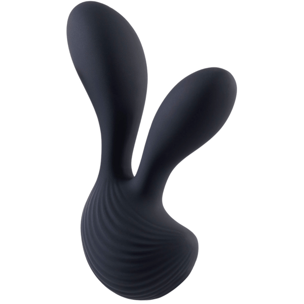 Dual Motors Silicone Vibrator (Black)