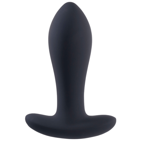 Vibrating Butt Plug with T-Bar Base (Black)