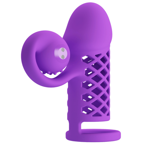 Rechargeable Harden Cock Sleeve (Purple)-MC57