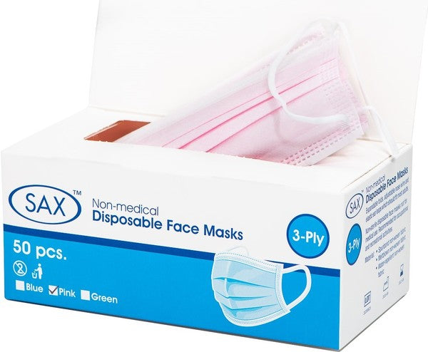 Disposable Face Mask (Pink) (50 X Pack)