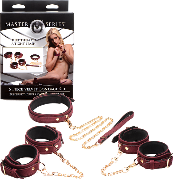 6 Piece Velvet Bondage Set