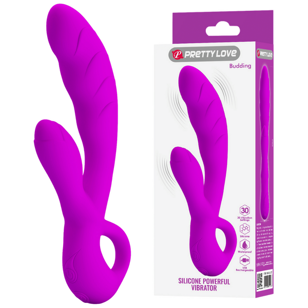 Silicone Powerful Vibrator - Budding (Purple)-BI-014177