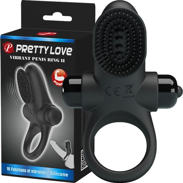 Vibrant Penis Ring II (Black)-BI-210205