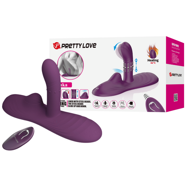 Luka - Rechargeable Remote Control Love Pad (Purple)-BI-300057W