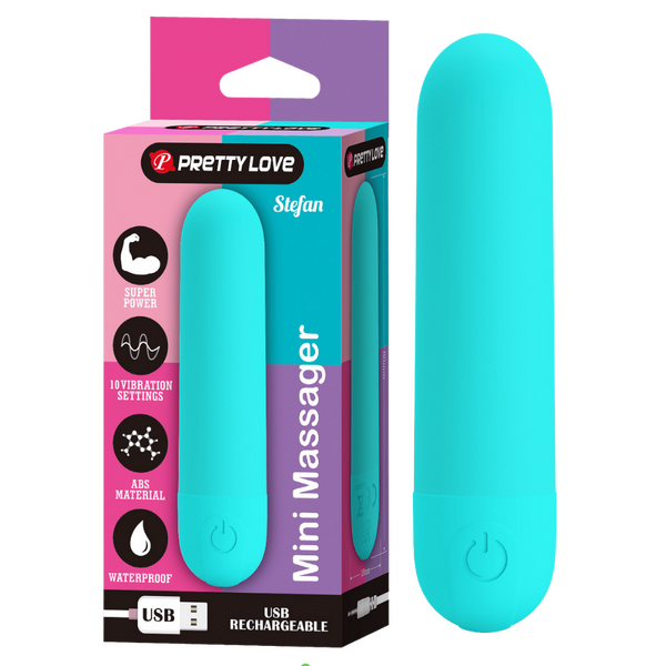 Stefan - Rechargeable Mini Massager (Blue)-BI-300085-1