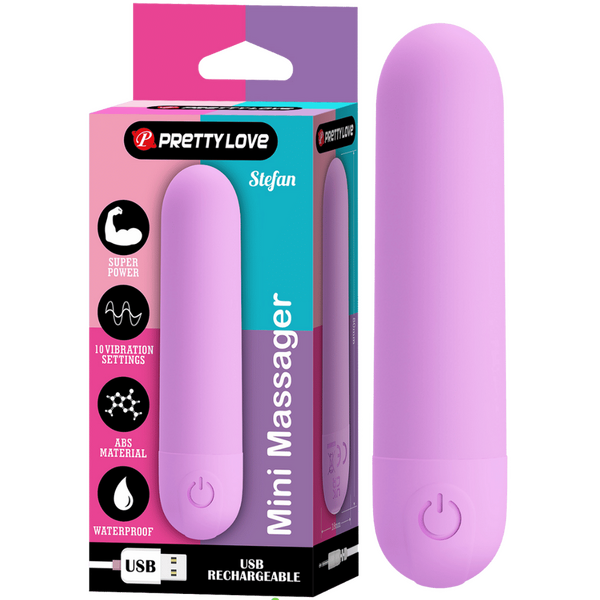 Stefan - Rechargeable Mini Massager (Purple)-BI-300085