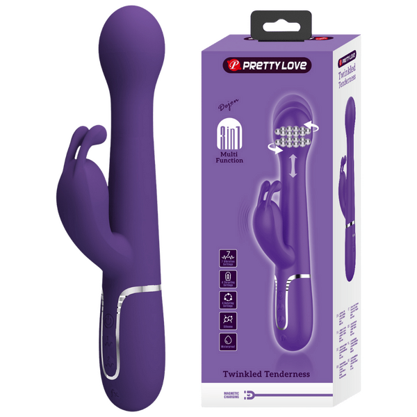 Dejon - 3in1 Multi-function Vibrator (Dark Purple)