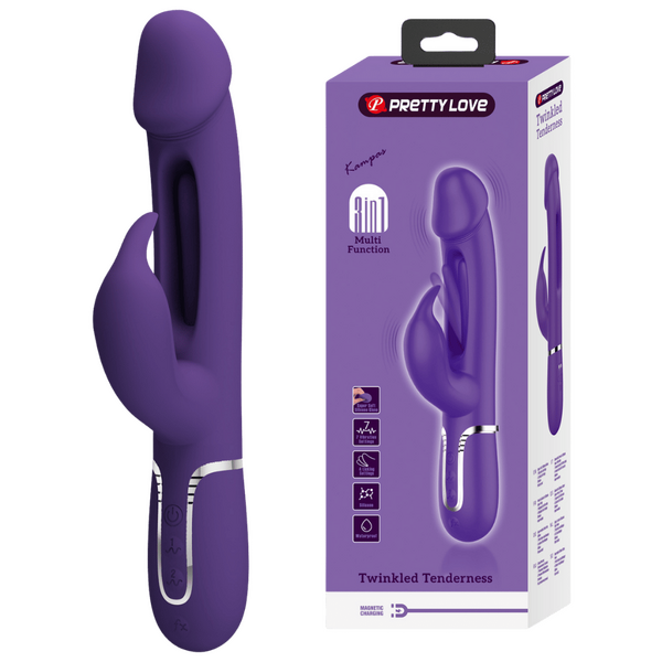 Kampas - 3in1 Multi-function Vibrator (Dark Purple)