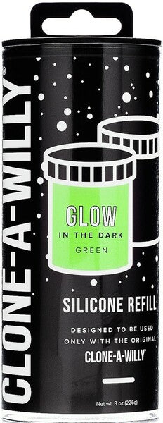 Clone-A-Willy Silicone Refill (Glow Green)-EL-CW-LGGR
